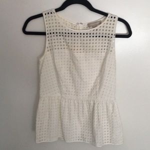 White Peekaboo Top